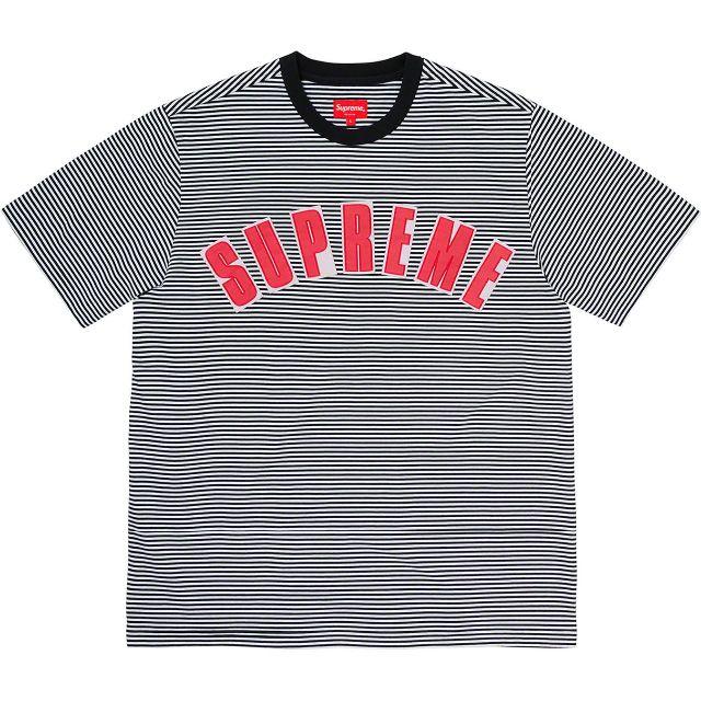 Supreme Arc Applique S/S Top Tシャツ ボーダー M