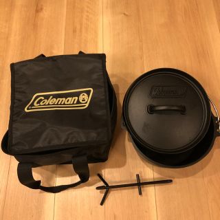 コールマン(Coleman)の【新品・未使用】コールマン　ダッチオーブン　10インチ　収納バッグ　リフター付き(調理器具)