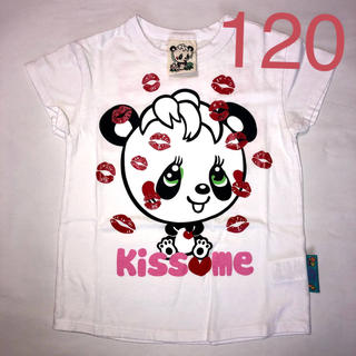 グラグラ(GrandGround)の【値下げ】Kiss meTシャツ白120(Tシャツ/カットソー)