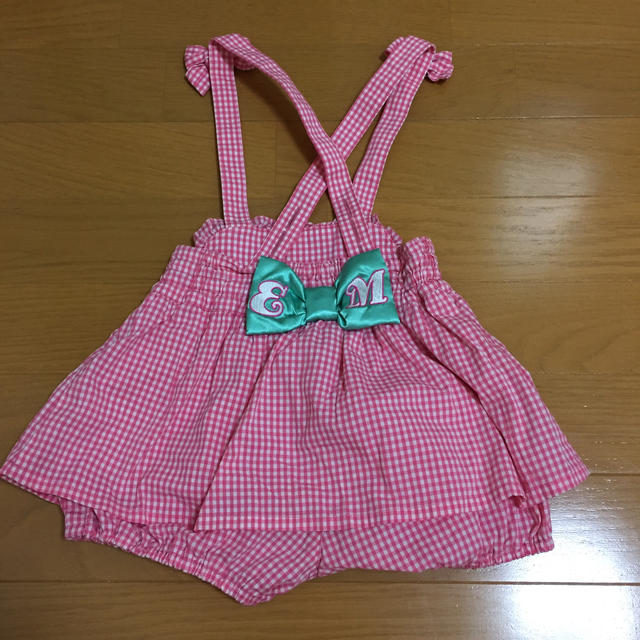 EARTHMAGIC(アースマジック)のアースマジック サロペット スカート リボン キッズ/ベビー/マタニティのキッズ服女の子用(90cm~)(ワンピース)の商品写真