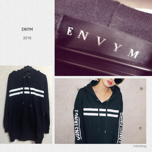 ENVYM(アンビー)のENVYM // メッセージフーディー レディースのワンピース(ミニワンピース)の商品写真