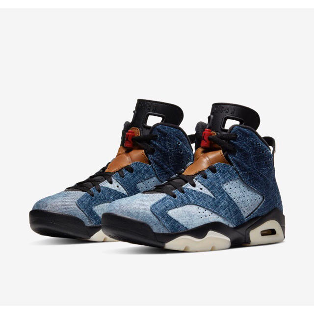 nike air jordan6 washed denim デニム　27.5cm