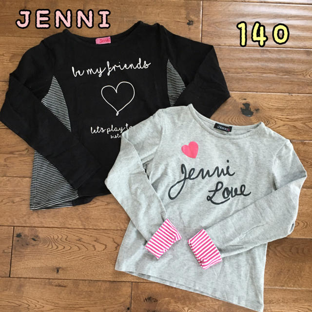 JENNI(ジェニィ)の♡JENNI♡女の子長袖Tシャツ　2枚セット　140 キッズ/ベビー/マタニティのキッズ服女の子用(90cm~)(Tシャツ/カットソー)の商品写真