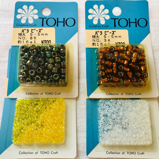 TOHO ビーズ 4種  資材/材料 ハンドメイドの素材/材料(各種パーツ)の商品写真