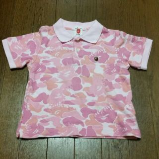 アベイシングエイプ(A BATHING APE)のBAPE KIDS ポロシャツ 100cm ファイヤーカモ(Tシャツ/カットソー)