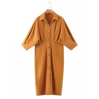 ザラ(ZARA)の1652＊S/S シャツワンピース(ひざ丈ワンピース)