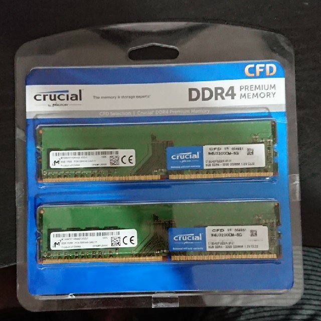 CFD Crucial DDR4メモリ2個セット（型番W4U3200CM-8G） | フリマアプリ ラクマ