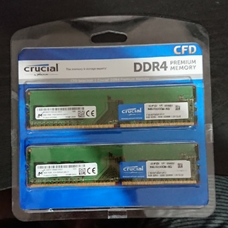 CFD Crucial DDR4メモリ2個セット（型番W4U3200CM-8G）(PCパーツ)