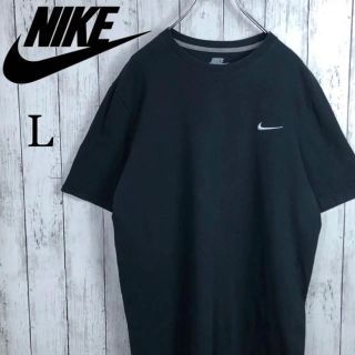 ナイキ(NIKE)の【激レア】【ナイキ】刺繍ロゴ☆Tシャツ☆L☆スミクロxホワイト(Tシャツ/カットソー(半袖/袖なし))