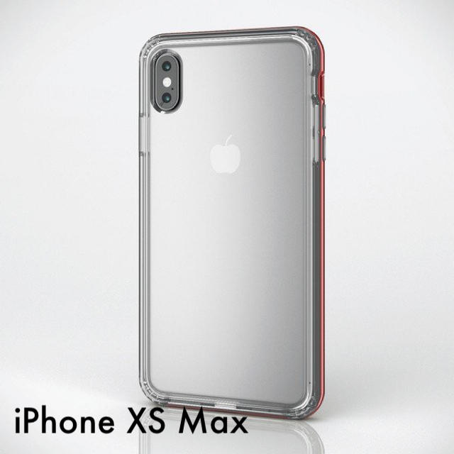 Iphone Xs Max用ハイブリッドケース アルミライクバンパー付 レッドの通販 By 安価ケース 在庫処分 ラクマ