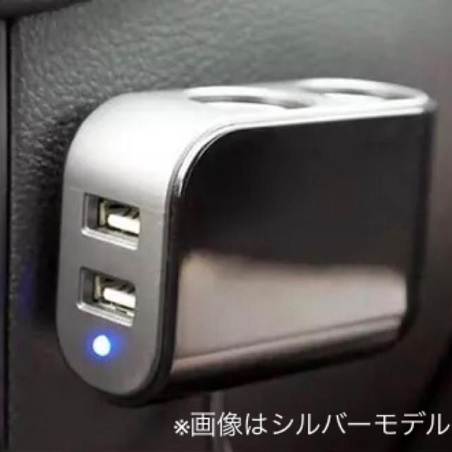 2ポート シガーソケット 2ポート USB 12v 24v対応 自動車/バイクの自動車(車内アクセサリ)の商品写真