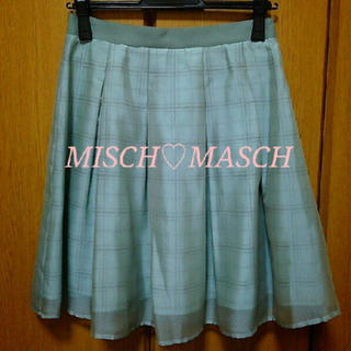 ミッシュマッシュ(MISCH MASCH)の【極美品】 MISCH MASCH♡シアーチェックオーガンジースカート(ひざ丈スカート)