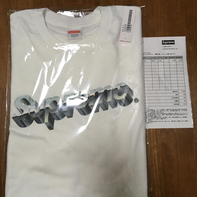 正規品 supreme Chrome Logo Tee White L