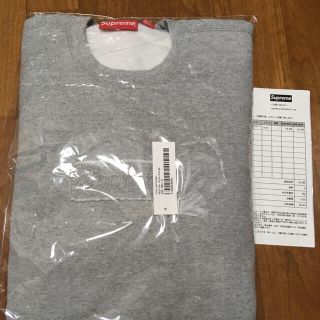 シュプリーム(Supreme)の最終　L Supreme Cutout Logo Crewneck グレー(スウェット)