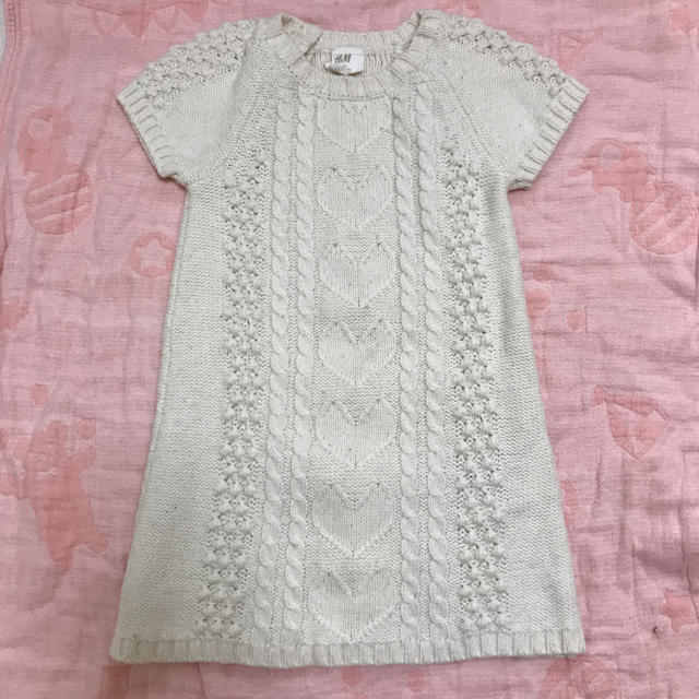 H&M(エイチアンドエム)の【H&M】ニットワンピース キッズ/ベビー/マタニティのベビー服(~85cm)(ワンピース)の商品写真