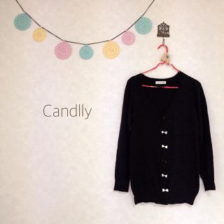 ダブルクローゼット(w closet)のCandlly リボンカーディガン(カーディガン)