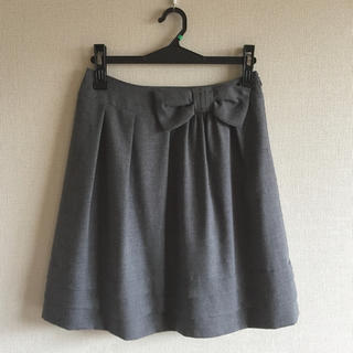 ロペ(ROPE’)のロペ♡ グレーのリボンスカート♡9号(ひざ丈スカート)