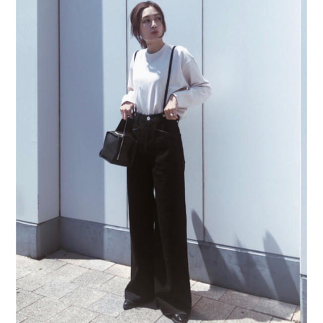 moussy(マウジー)のみく様専用⭐︎moussy サスペンダーワイドパンツ レディースのパンツ(サロペット/オーバーオール)の商品写真