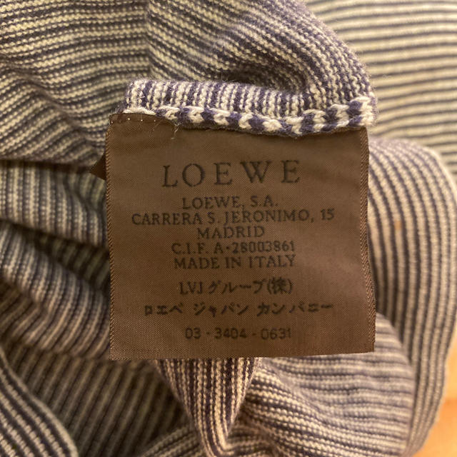 メンズ本物ロエベ長袖カシミヤニットセーターLOEWEカシミア正規品ルイヴィトンM 1