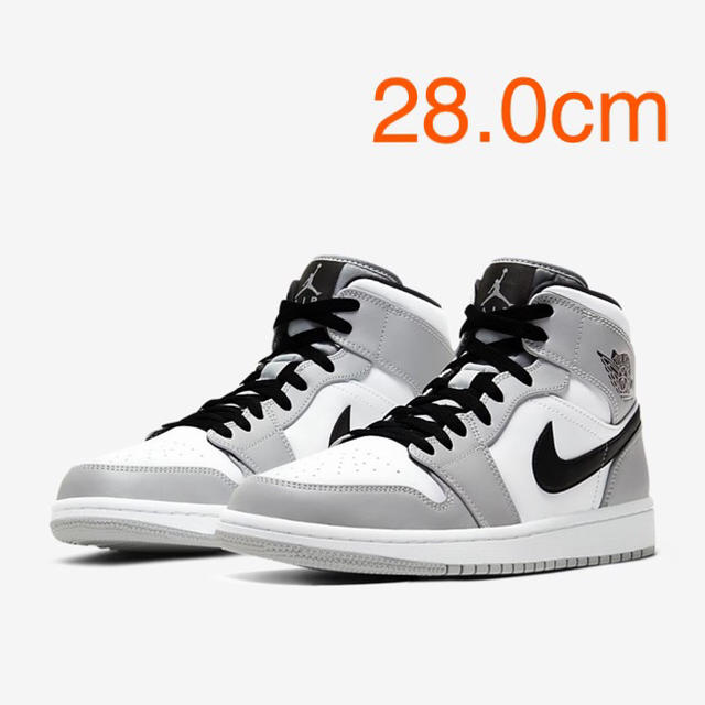 28.0cm NIKE AIR JORDAN 1 MID LIGHT SMOKE