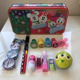 ディズニー(Disney)の[ディズニー］文具セット☆未使用品☆ 空き缶付き(キャラクターグッズ)