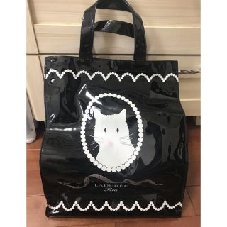 ラデュレ(LADUREE)のラデュレ LADUREE 猫　トートバッグ　黒　美品(トートバッグ)