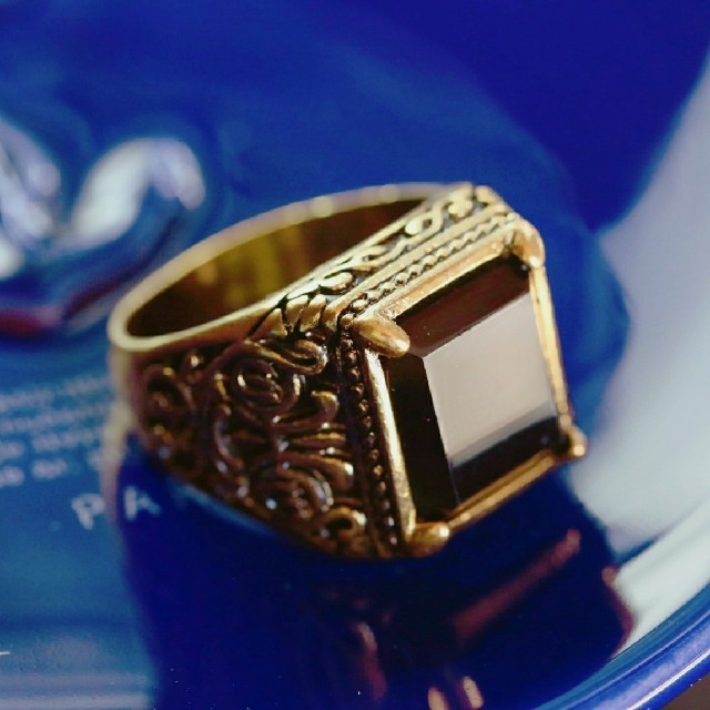 [人気]王朝柄のアンティークリング☆ゴールド レディースのアクセサリー(リング(指輪))の商品写真