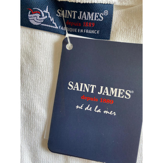 SAINT JAMES(セントジェームス)のセントジェームス　ウェッソン　半袖　白　新品 レディースのトップス(Tシャツ(半袖/袖なし))の商品写真