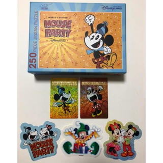 ディズニー(Disney)の香港 ディズニー ミッキー パズル チケット柄カード ステッカー(シール)(キャラクターグッズ)