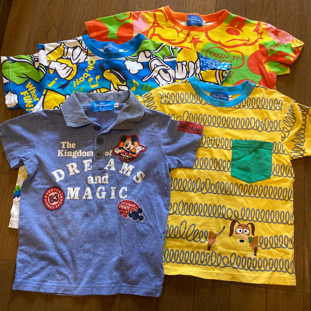 Disney(ディズニー)のディズニーTシャツ4枚組　120cm キッズ/ベビー/マタニティのキッズ服男の子用(90cm~)(Tシャツ/カットソー)の商品写真