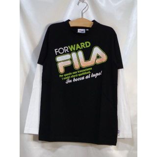 フィラ(FILA)の＜№0710＞(150cm)★ＦＩＬＡ(フィラ)長袖Ｔシャツ★黒(Tシャツ/カットソー)