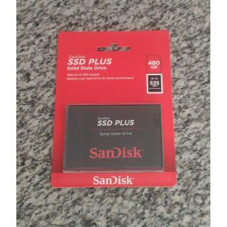 サンディスク(SanDisk)のサンディスク480GB SSD PLUS SDSSDA-480G-G26(PCパーツ)