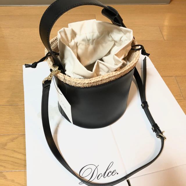 新品☆dolce.round basket bag ブラック☆ドルチェ335cmショルダー