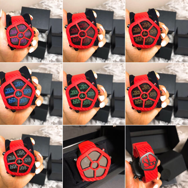 【 最終値下げ 】ジェイコブ ゴースト 赤 カーボン JC-GST-CBNRD メンズの時計(腕時計(デジタル))の商品写真