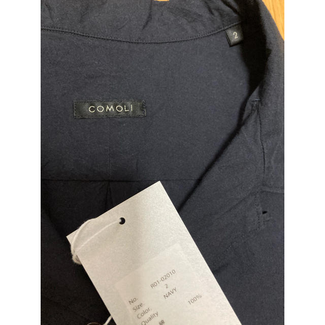 COMOLI(コモリ)のCOMOLI 20SSタイプライターオープンカラーシャツ ネイビーサイズ2 新品 メンズのトップス(シャツ)の商品写真