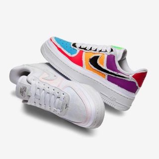 ナイキ(NIKE)のエアフォース1 ホワイト マルチカラー 新品未着用(スニーカー)