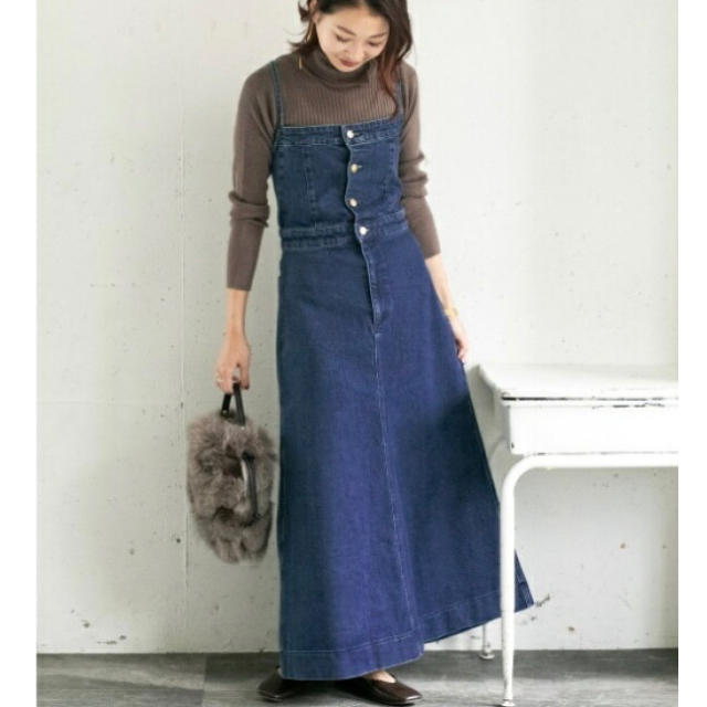 URBAN RESEARCH ROSSO(アーバンリサーチロッソ)のROSSO×Lee　<別注>DENIM JUMPER SKIRT レディースのワンピース(ロングワンピース/マキシワンピース)の商品写真