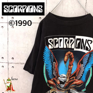 【入手困難】90s 美品 スコーピオンズ バンド Tシャツ 1990(Tシャツ/カットソー(半袖/袖なし))