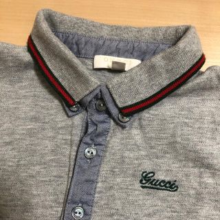 グッチ(Gucci)のグッチ　キッズ　半袖　ポロシャツ 24m グレー(Tシャツ/カットソー)