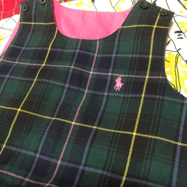 Ralph Lauren(ラルフローレン)の値下げ☆美品☆Ralph Lauren リバーシブル ワンピース 6歳 120 キッズ/ベビー/マタニティのキッズ服女の子用(90cm~)(ワンピース)の商品写真