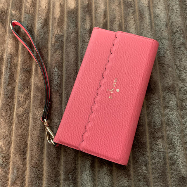 kate spade new york(ケイトスペードニューヨーク)のケイトスペード iPhone ケース X XS ケース　手帳型  ピンク スマホ/家電/カメラのスマホアクセサリー(iPhoneケース)の商品写真