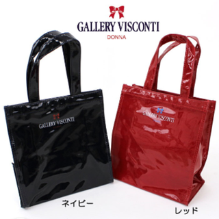 ギャラリービスコンティ(GALLERY VISCONTI)のレッド　定番ミニトートバッグ　新品未使用　ギャラリービスコンティ(トートバッグ)