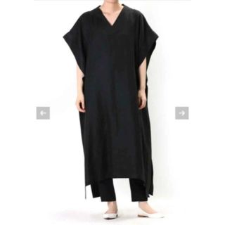 ハイク(HYKE)のHYKE 2019SS SUMMER DRESS ワンピース ブラック(ロングワンピース/マキシワンピース)