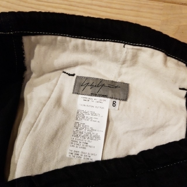 Yohji Yamamoto - ヨウジオム 白ステッチ 超ワイド紐パンツ Yohji Yamamoto - ヨウジオム 白ステッチ 超ワイド紐パンツ