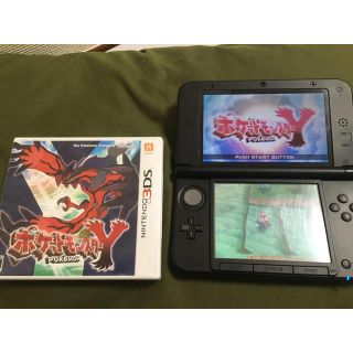 ニンテンドー3DS(ニンテンドー3DS)の3DS LL ブラック　ポケモンYソフト付き(携帯用ゲームソフト)