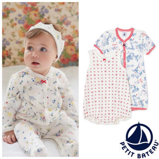 プチバトー(PETIT BATEAU)の【dafu様専用】6m  18m(ロンパース)