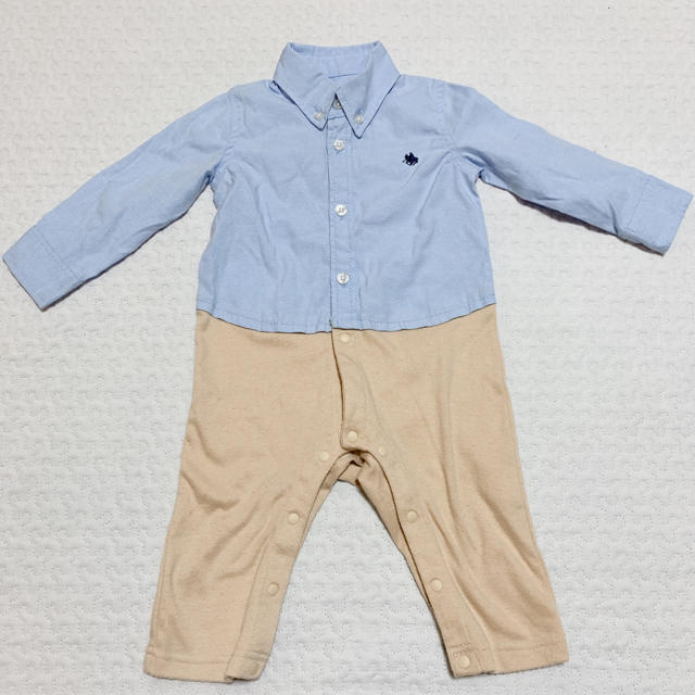 POLO RALPH LAUREN(ポロラルフローレン)の中古　POLObaby ロンパース　カバーオール　80cm  キッズ/ベビー/マタニティのベビー服(~85cm)(カバーオール)の商品写真