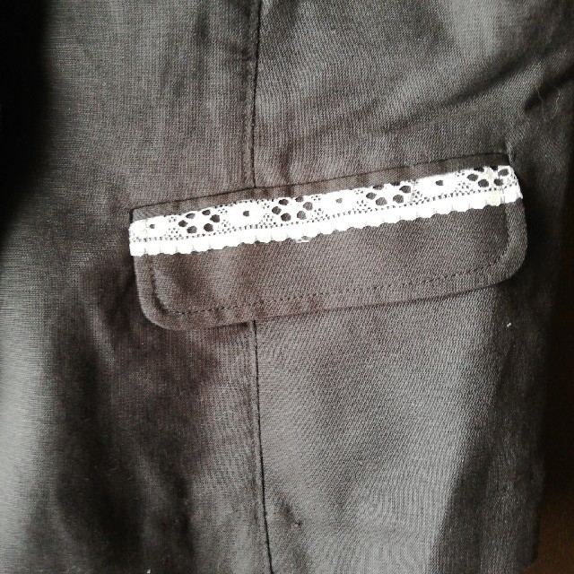 ニッセン(ニッセン)の恵様専用　黒綿麻ジャケット レディースのジャケット/アウター(テーラードジャケット)の商品写真