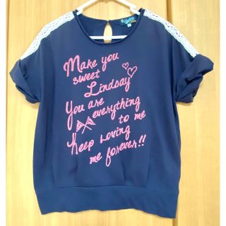 リンジィ(Lindsay)のリンジィ☆ネイビーTシャツ(Tシャツ/カットソー)