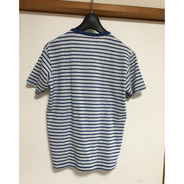 UNIQLO(ユニクロ)のメンズ　Tシャツ　ユニクロ　M   青いボーダー メンズのトップス(Tシャツ/カットソー(半袖/袖なし))の商品写真